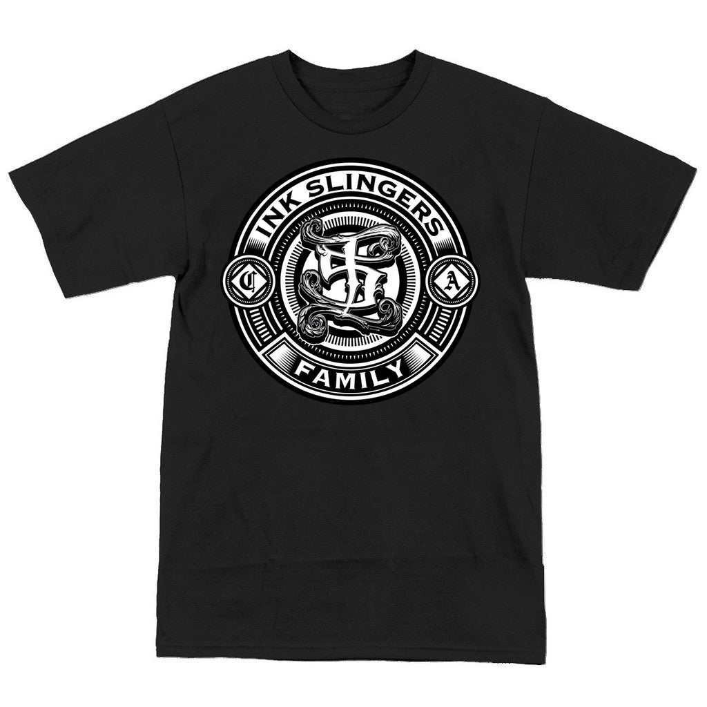 Inkslingers Circle Logo Black Tee Shirt