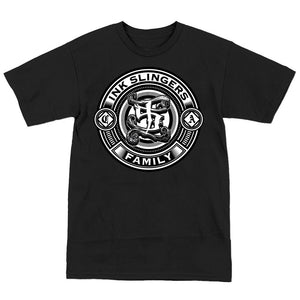 Inkslingers Circle Logo Black Tee Shirt